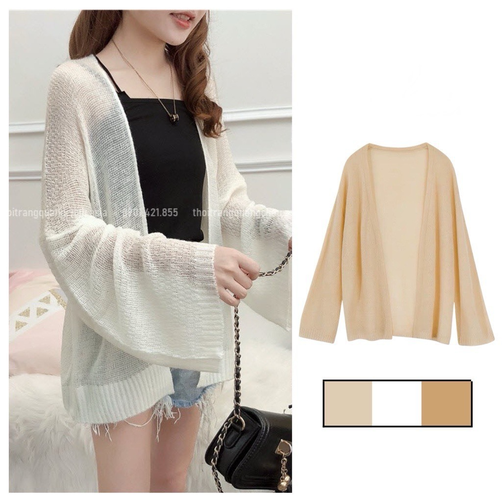 Ao Cardigan đi biên, Ao Khoac Len Khoac Ngoai đi Chơi Siêu Xinh Ha...