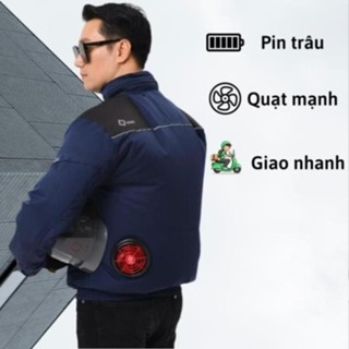 Áo điều hòa japan màu XANH THAN ( Bộ đủ phụ kiện ) Hàng đẹp bao kh...