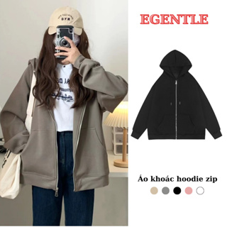 Áo khoác hoodie trơn nam nữ ulzzang unisex, áo hoodie zip dáng hàn...