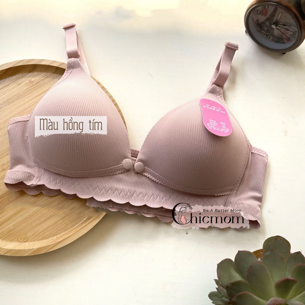 Áo lót mặc bầu và sau sinh chống chảy xệ cho bé bú Chicmom, chất s...