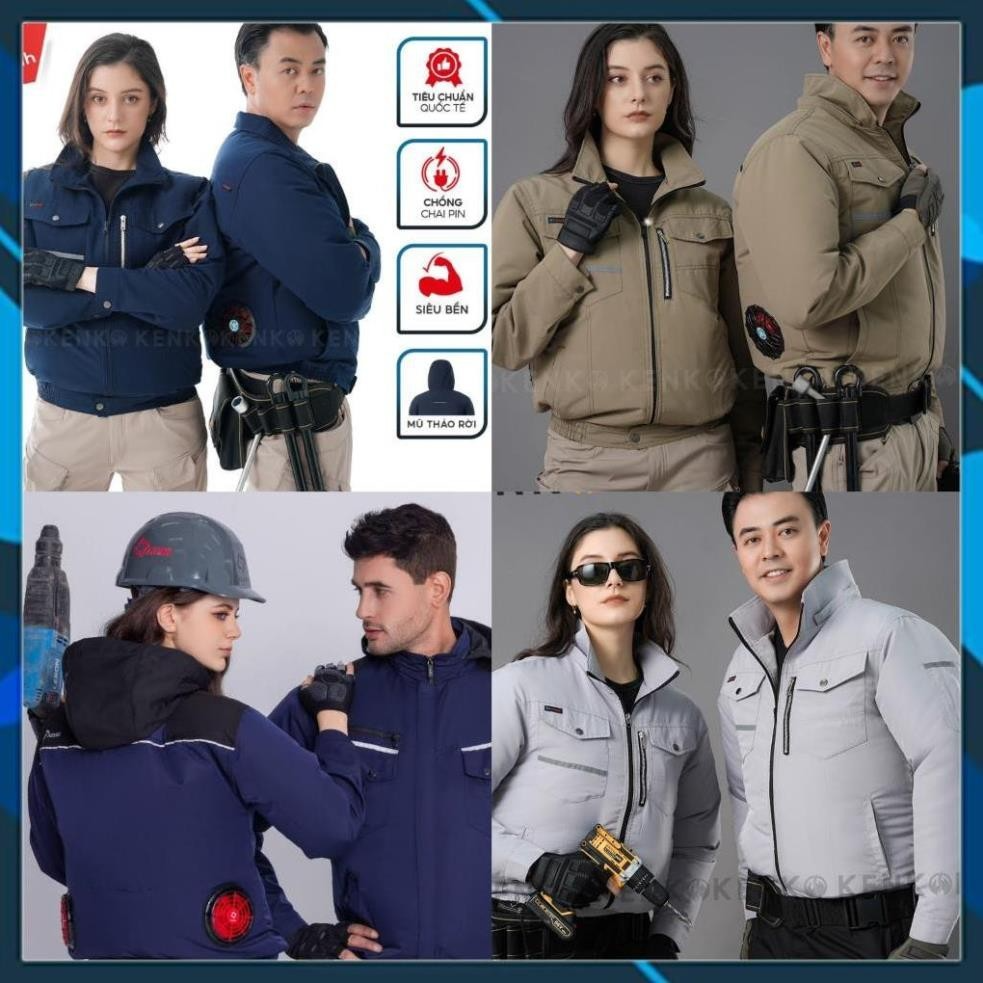 Áo quạt điều hòa Nhật Bản chống nắng nóng bảo hộ lao động , Áo gắn...