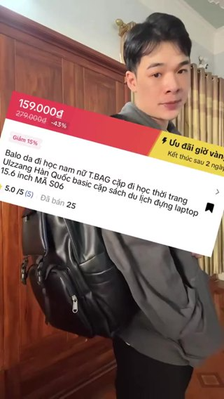 Balo da nam đi học balo ulzzang nam nữ thời trang có ngăn bí mật đ...