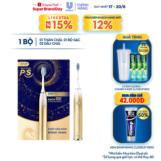 Bàn Chải Điện P/S S100 PRO - Công Nghệ Sóng Âm, Chải Sạch Mảng Bám...