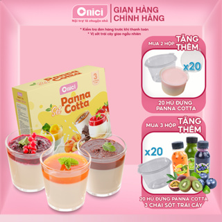 Bánh Panna Cotta vị dâu, đào, socola Bếp Của Mẹ ONICI set nguyên l...