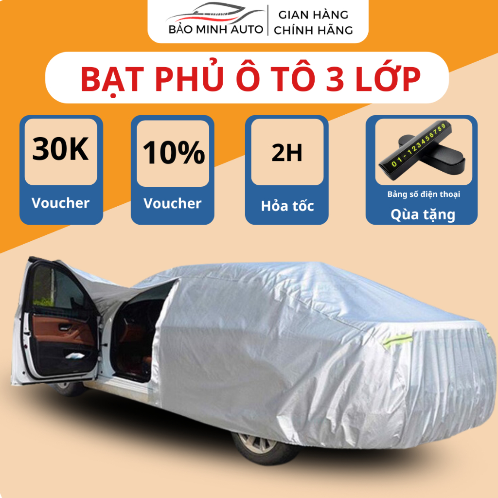 Bạt Phủ Ô Tô Bảo Minh - Bạt Trùm Xe Ô Tô 3 Lớp Bảo Vệ Xe Khỏi Mọi ...