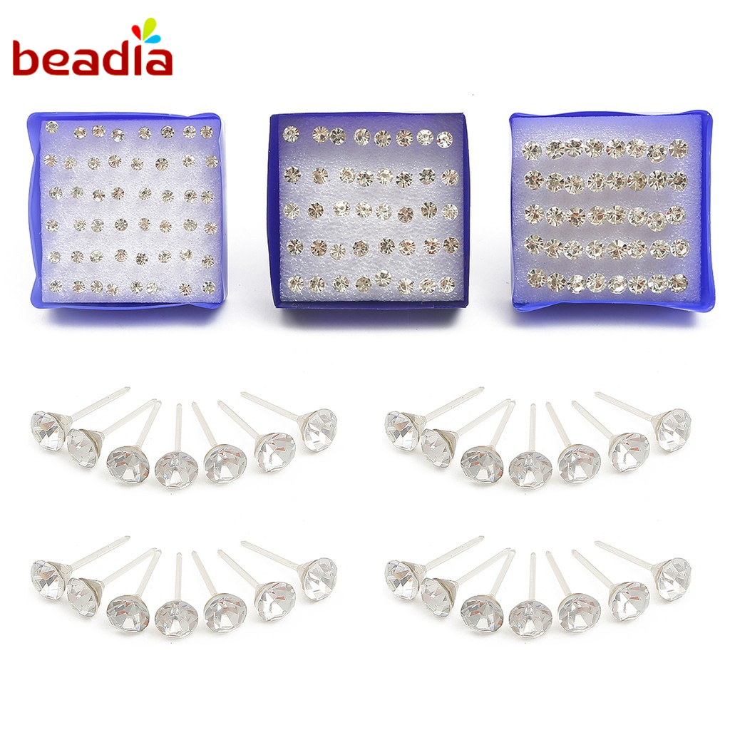 Beadia Bộ 20 Đôi Khuyên Tai Nhựa Thời Trang Hàn Quốc Nhiều Màu Sắc...