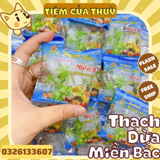 Bịch 20 Gói Thạch Dừa Miền Bắc, Thạch Rau Câu Đồ Ăn Vặt tuổi thơ, ...