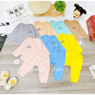 Bộ Dài Tay Thun Lạnh Cúc Chéo Cho Bé, Đồ bộ sơ sinh đáp đũng đóng ...