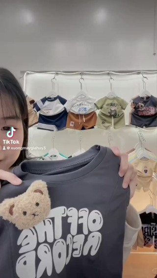 Bộ quần áo GẤU XÙ dễ thương cho bé 8-18kg...