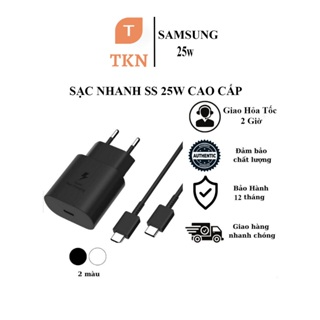 Bộ Sạc Nhanh SS 25w Type C to Type C,Cho Note 10,Note 20, A70, A71...