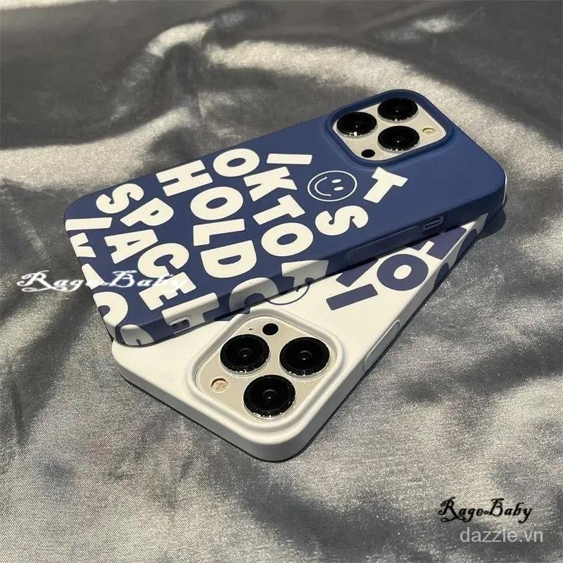 Cặp đôi sáng tạo Mặt cười màu xanh trắng Vỏ điện thoại iPhone Bảo ...