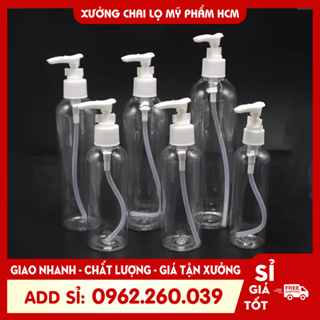 Chai Nhựa Pet Vòi Nhấn 100ML/250ML Chiết Mỹ Phẩm (Dầu Gội, Sửa Tắm...