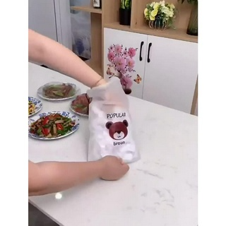 COMBO màng bọc thực phẩm PE túi gấu có chun bọc đồ ăn co giãn AMZO...