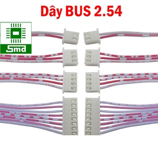 Dây bus trắng XH2.54 dài 10Cm 20cm 30cm từ 2 đến 12 sợi