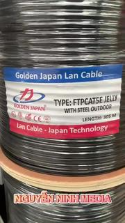 Dây Mạng Ngoài Trời 8 Lõi Golden Japan Cat5e Có Sợi Thép Chịu Lực,...
