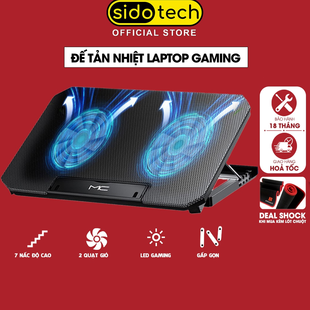 Đế tản nhiệt laptop máy tính bảng mcbook SIDOTECH Q100 làm mát nha...