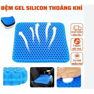 Đệm Ngồi 2 Lớp 3D Thoáng Khí, Nệm Lót Ghé Cao Su Chống Mỏi Lưng...