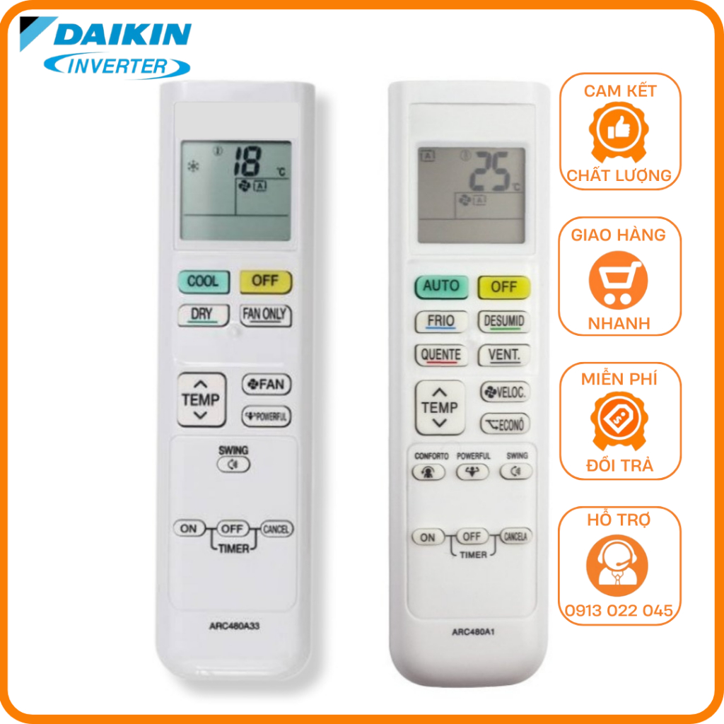 Điều khiển điều hòa Daikin 