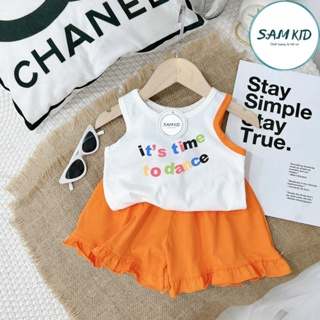 Đồ bộ bé gái SAM kids ba lỗ quần đùi bèo Its time có size đại mặc ...