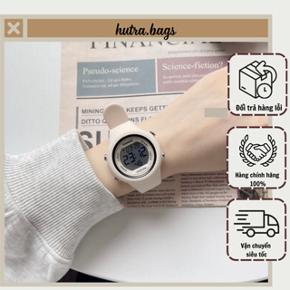 Đồng Hồ Nữ Điện Tử Mặt Tròn Có Đèn Led Phong Cách Năng Động Dễ Phố...