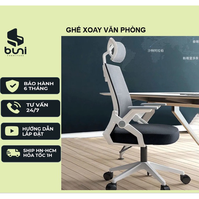 Ghế Xoay văn phòng Công Thái Học, Ghế Công Thái Học, Ghế Làm Việc ...