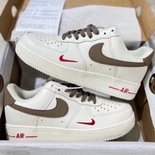 Giày AF1 vệt nâu, Nike_air force 1 nâu trắng, giày thể thao nam nữ...