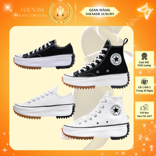 Giày sneaker Converse Run Star Hike Hi Black/ White (cv cổ cao đen...
