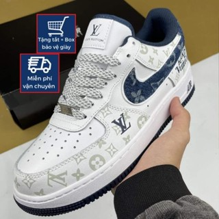 Giày Thể Thao Ni.ke_Air Force 1 Lo,uis Vu,itt,on  AF1 LV Denim AF1...