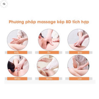 Gối Massage cổ vai gáy  giá sỉ hồng ngoại 20 bi cao cấp thế hệ mới...