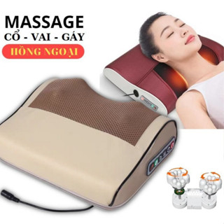 Gối Massage Cổ Vai Gáy Hồng Ngoại - Gối Massage Hồng Ngoại 20 Bi C...