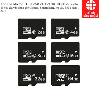 Thẻ nhớ Micro SD 32G/64G/16G/128G/8G/4G/2G - tốc độ cao chuyện dụn...
