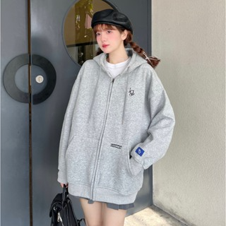 Áo Khoác Nỉ Hoodie Zip Thêu NQ30 AM Form Rộng Nam Nữ Unisex...