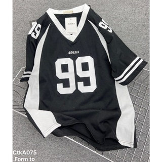 Áo thun tay nữ lỡ form rộng chất cotton số 99phong cách Hà...