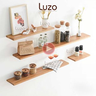 Kệ Gỗ Treo Tường Trang Trí Decor Phòng Khách Thanh Ngang - Tặng Kè...