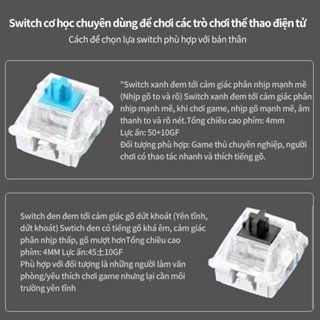 Bàn phím cơ máy tính để bàn laptop chơi game chống thấm nước có dâ...
