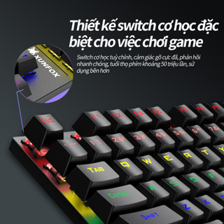 Bàn phím cơ máy tính để bàn laptop chơi game chống thấm nước có dâ...