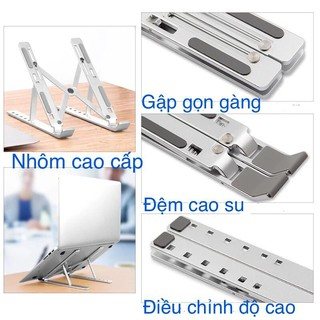 Giá đỡ LAPTOP, ĐIỆN THOẠI, MÁY TÍNH bằng nhôm có thể điều chỉnh đư...