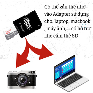 Thẻ nhớ sandisk 64GB /32Gb/16GB/8GB dùng điện thoại, máy ảnh - Thẻ...