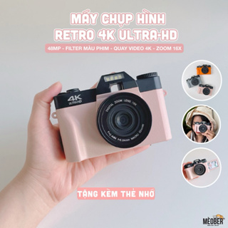 [Tặng thẻ nhớ] Máy Chụp Hình Retro 48MP Quay phim 4K UltraHD - giả...