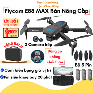 Máy bay camera flycam mini giá rẻ flycam drone E88 Max điều khiển ...