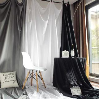 Tấm vải phông nền chụp ảnh màu trắng/đen/xám phong cách Bắc Âu...