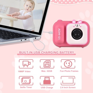 Camera kỹ thuật số Mini 1080P Màn hình IPS 48MP 2.4 Inch với thẻ n...