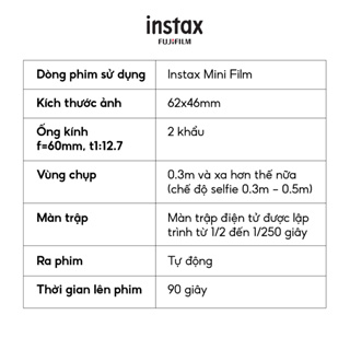 COMBO BOX Máy Ảnh Chụp Lấy Liền Fujifilm Instax Mini 12 - Bảo Hành...