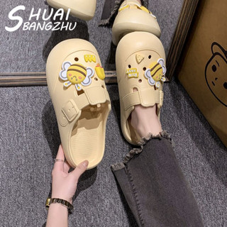 SHUAIBANGZHU dep cross đế cao dép nữ dép bánh mì Chống Trượt Đa dụ...