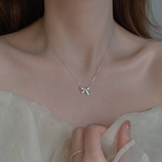 Dây chuyền bạc nư CDE Bow Necklace Silver CDE601902 - Bạc cao cấp...