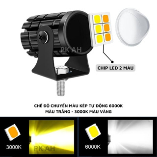 Đèn Trợ Sáng xe may xe điện đèn bi cầu mini chính hãng bi Cầu đen ...