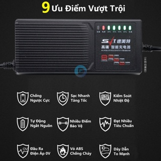 Sạc Xe Đạp Điện Xe Máy Điện 48V 12Ah 20Ah 60V 72V Tự Ngắt Chống Ph...