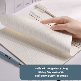 Sổ vở còng thay được giấy A5 B5 -120 trang kẻ ngang SHIORI- Thiết ...