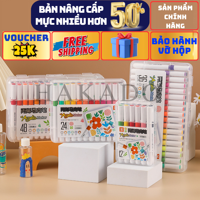 Bút Màu Acrylic Marker Vẽ Trên Mọi Chất Liệu Có Thể Vẽ Chồng Màu 1...