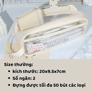 Túi Đựng Bút Trong Suốt Cỡ Lớn Chống Thấm Nước Phong Cách Hàn Quốc...